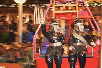 Group of people at amusement park