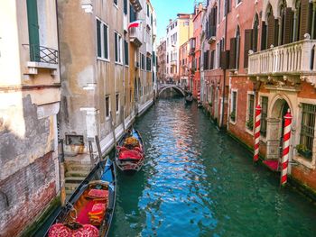 Canal amidst buildings in city