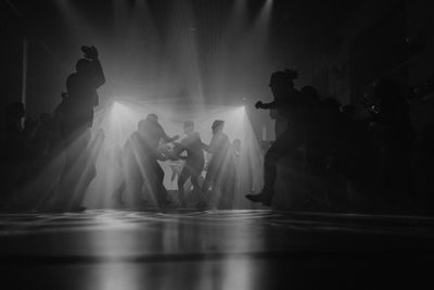 Group of people at music concert