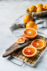 Orange fruits on table