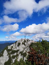 Low angle view of mountain against sky