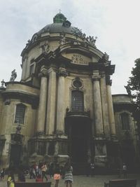 Low angle view of historical building against sky