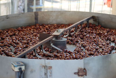 High angle view of food for sale