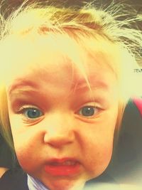 Close-up portrait of cute girl