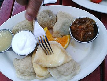 Close-up of hand holding bowl