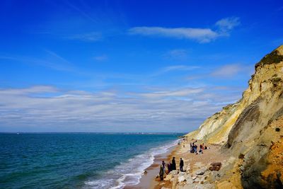 View of tourists on beach