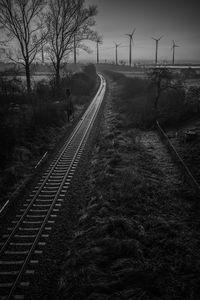 View of railroad track against sky