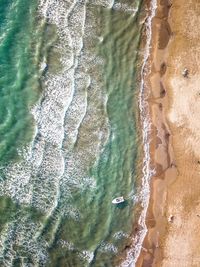 High angle view of beach