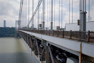 Bridge over river against sky