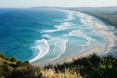 High angle view of beach