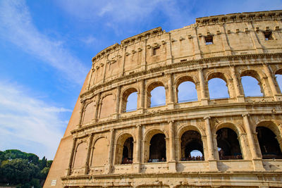 Low angle view of historical building against sky