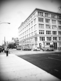 City street with buildings in background