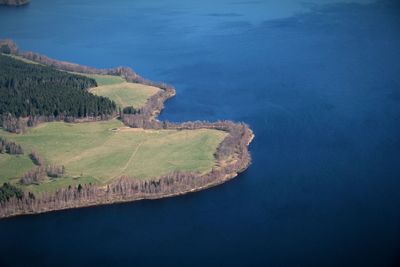 High angle view of sea shore