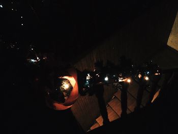 View of illuminated tunnel