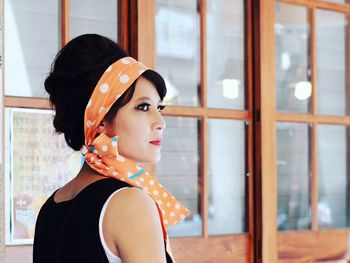 Young woman looking away