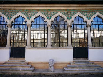 Entrance of historic building