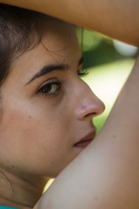 Close-up portrait of young woman