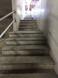 Low angle view of staircase in building