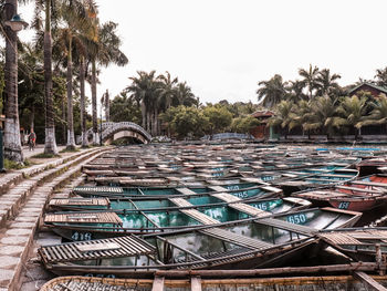 View of swimming pool against clear sky