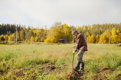 Man on field