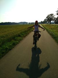 People walking on road