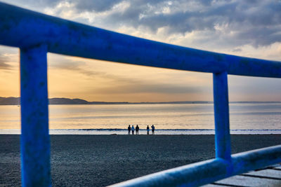 Scenic view of sea against sky during sunrise