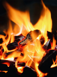 Close-up of bonfire