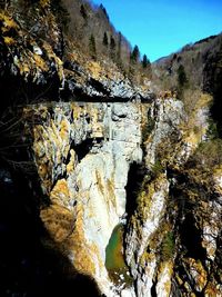 River flowing through rocks