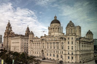 Low angle view of historical building