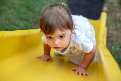 Portrait of cute baby girl