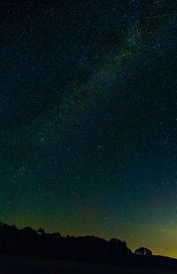 Low angle view of stars against sky at night