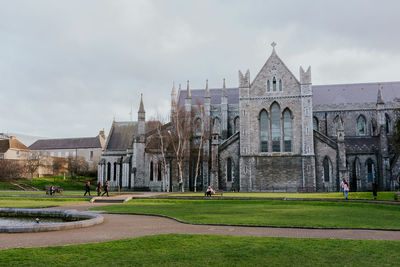 View of historic st patrick cathedral against sky