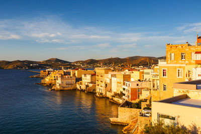 Vaporia district of ermoupoli town on syros island.