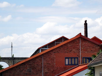 Low angle view of building against sky