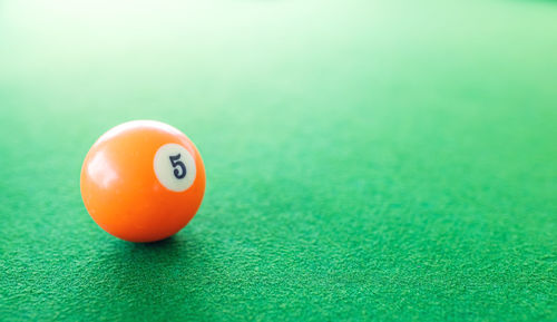 Close-up of ball on table