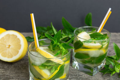 Close-up of drink on table