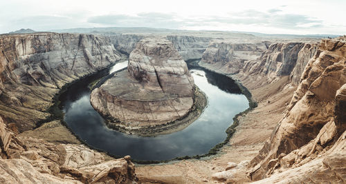 Horseshoe bend point at sunset