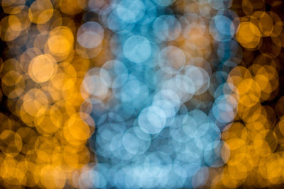 Defocused image of illuminated lights