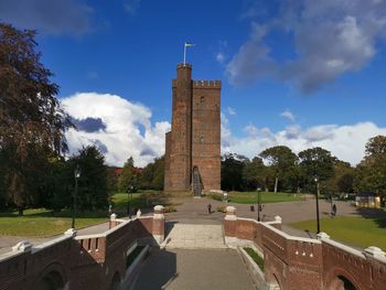 View of historical building against cloudy sky