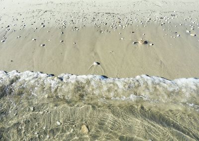 High angle view of beach