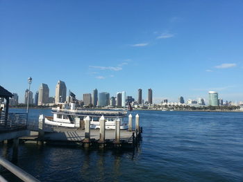 City skyline with waterfront