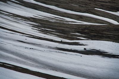 Full frame shot of snow covered land