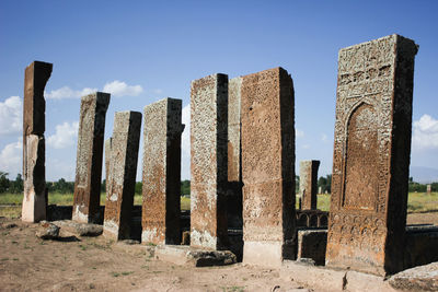 Old ruins against blue sky