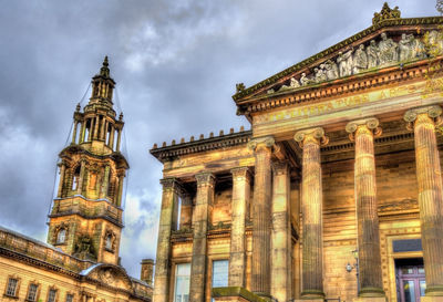 Low angle view of historic building against sky