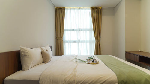 Empty bed at home