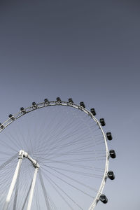 Low angle view of ferris wheel against clear sky