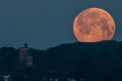 Scenic view of moon against sky at night