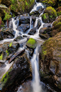 A nice waterfall in the forests of trinidad, california.