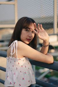 Close-up portrait of a girl