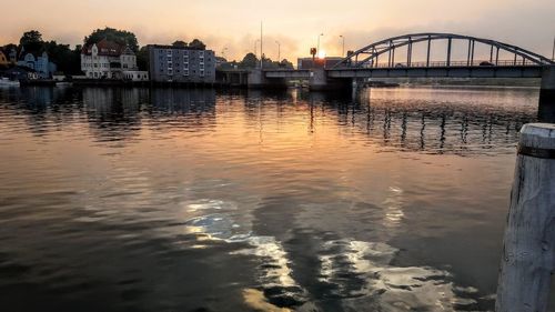 Reflection of built structures in water